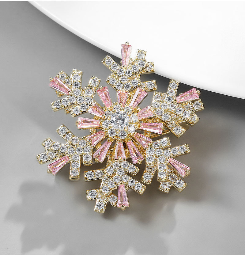 Rotating snowflake brooch, high-end fashion, versatile brooch, high-end suit coat brooch, accessory brooch, women V-neck, Japanese and Korean pic 10