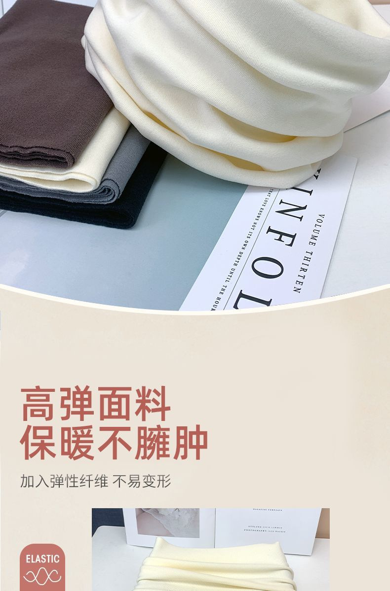 冬季加绒加厚保暖护颈脖套男女颈椎假领骑行防寒保暖双层德绒围脖详情2