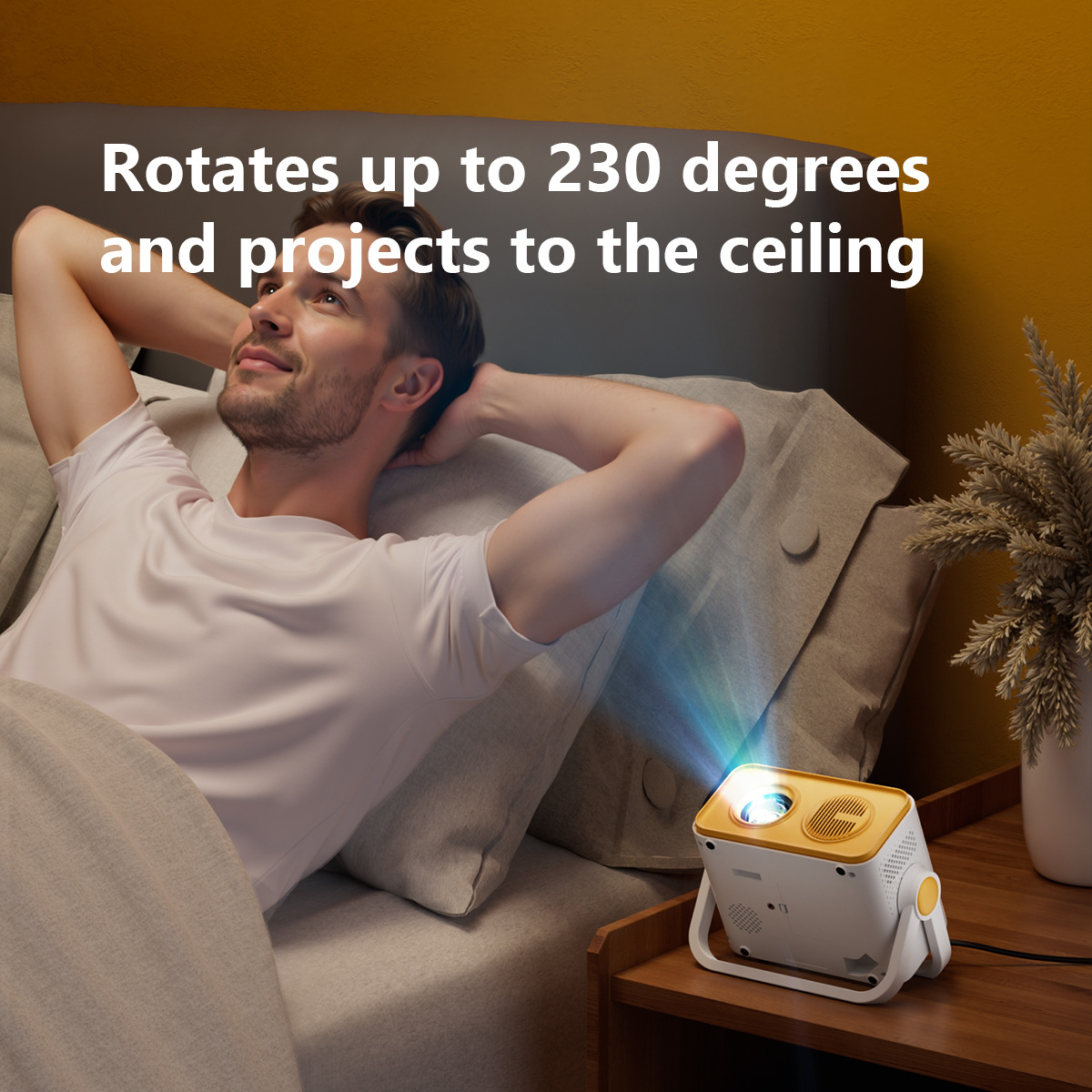 新升级跨境V19投影仪安卓系统高清智能投影机wifi家庭影院投影仪详情3