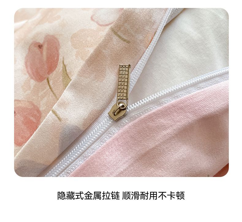100%纯棉床上四件套纯棉全棉2025新款床单被套床笠宿舍三件套床品详情25