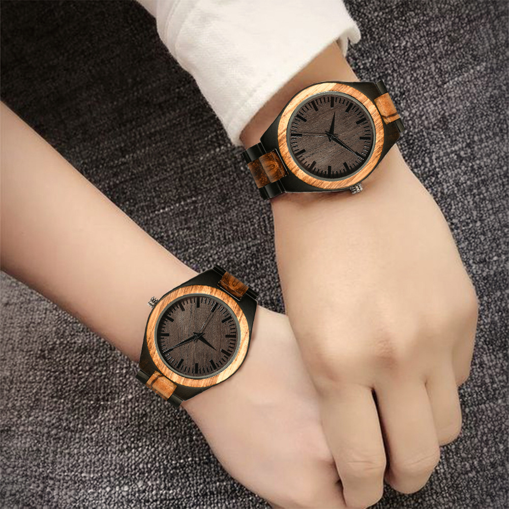 大表盘石英木表新款DIYwristwooden日本2035机芯现货支持一件代发详情1