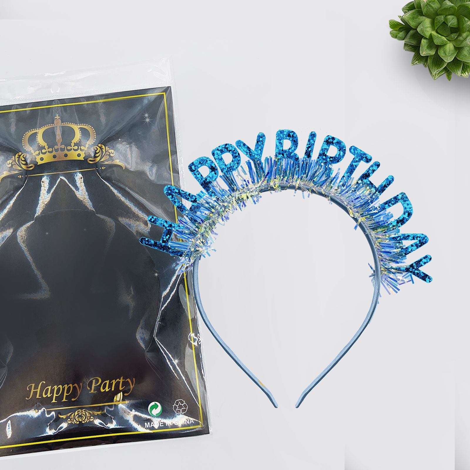 闪粉生日发箍西语英语多款Feliz闪粉金丝西生日派对头箍聚会拍照详情16