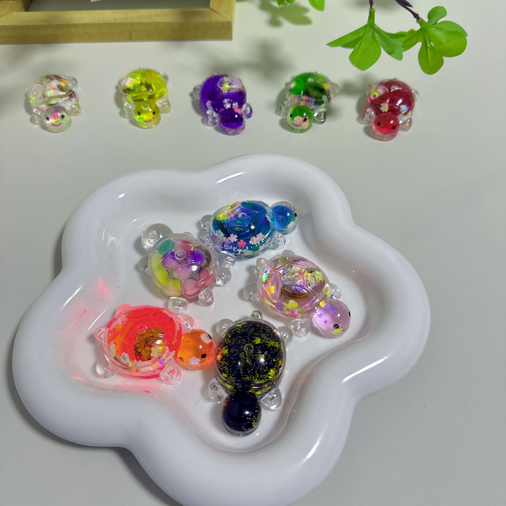 流沙炫彩爆闪夜光小乌龟对碰彩光玩具女孩巨无霸发光彩色盲袋摆件详情9