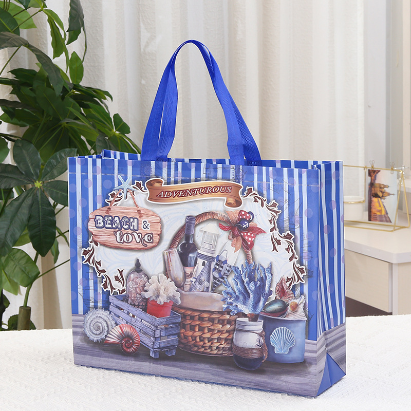 现货时尚购物服装手提袋 无纺布袋覆膜防水商用折叠礼品袋子详情4