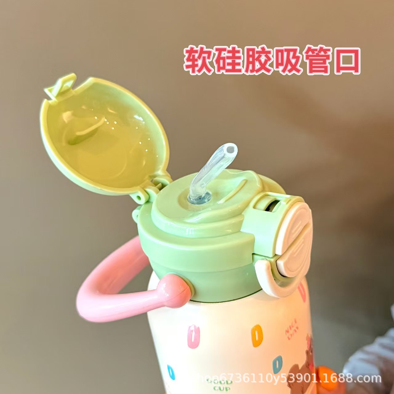 儿童卡通保温杯316不锈钢真空儿童水杯高颜值学生便携吸管保温杯详情6