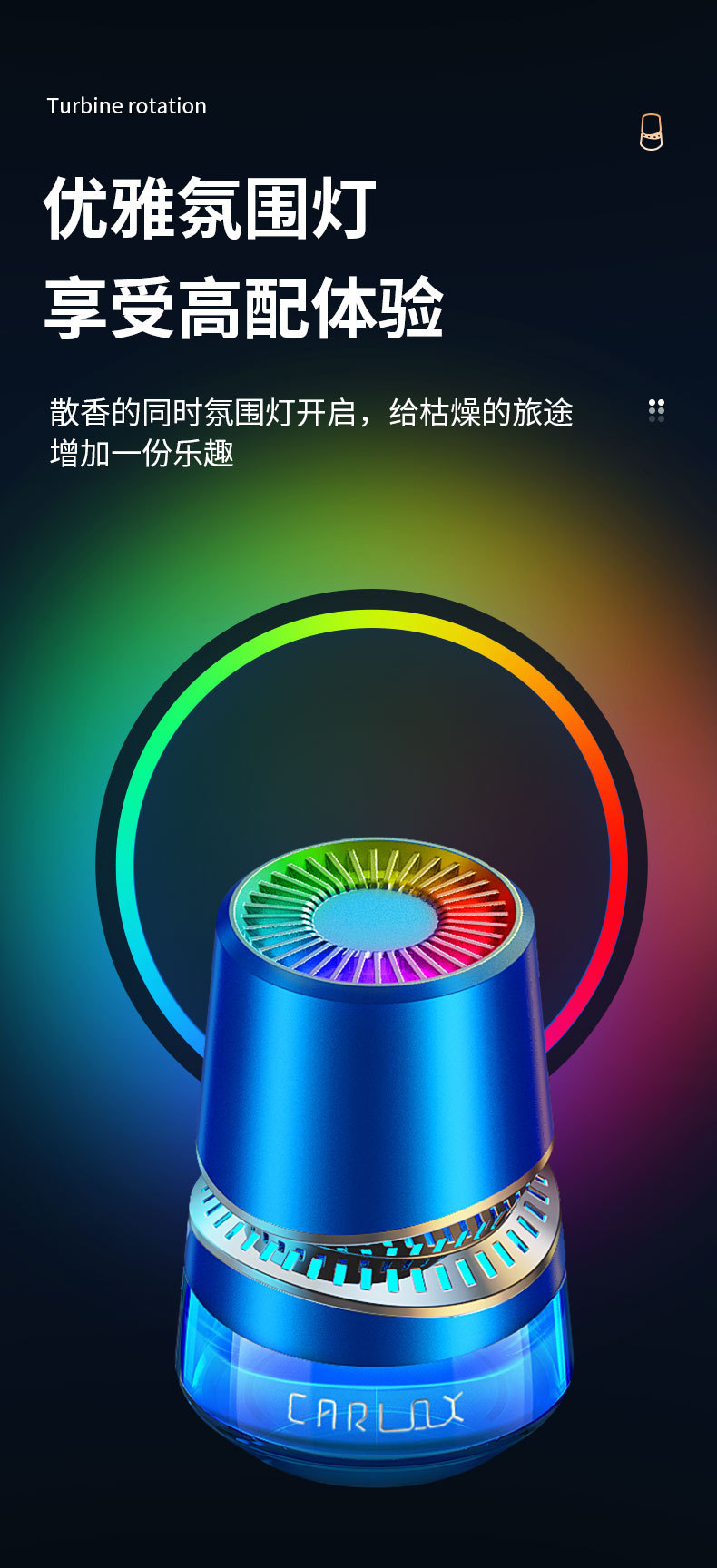Car perfume spray decoration, high-end cup holder, aroma diffuser, car perfume atmosphere lamp, aroma diffuser, refreshing and deodorizing pic 8