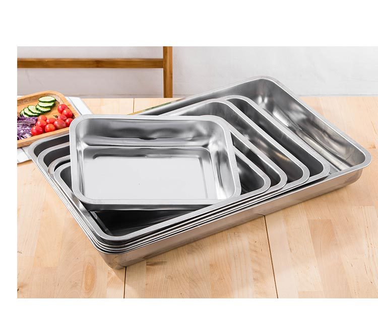 箐旺304不锈钢盘商用长方形托盘 饺子盘子烤鱼盘蒸饭盘方盘烧烤盘详情15