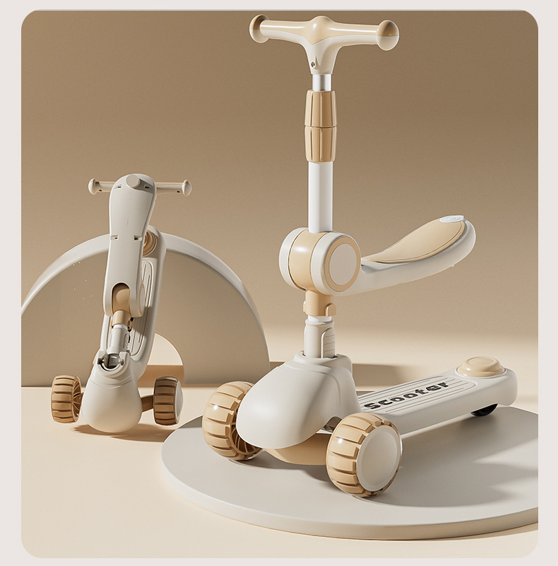 儿童滑板车2-3-6岁8三合一男女宝宝溜溜可坐可骑滑滑车小孩踏板车详情32