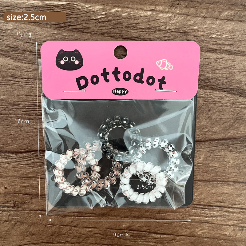 Thumb color mini telephone line hair band, hair accessory, hair tie, high elasticity, no damage to hair, fresh and versatile hair accessory pic 12