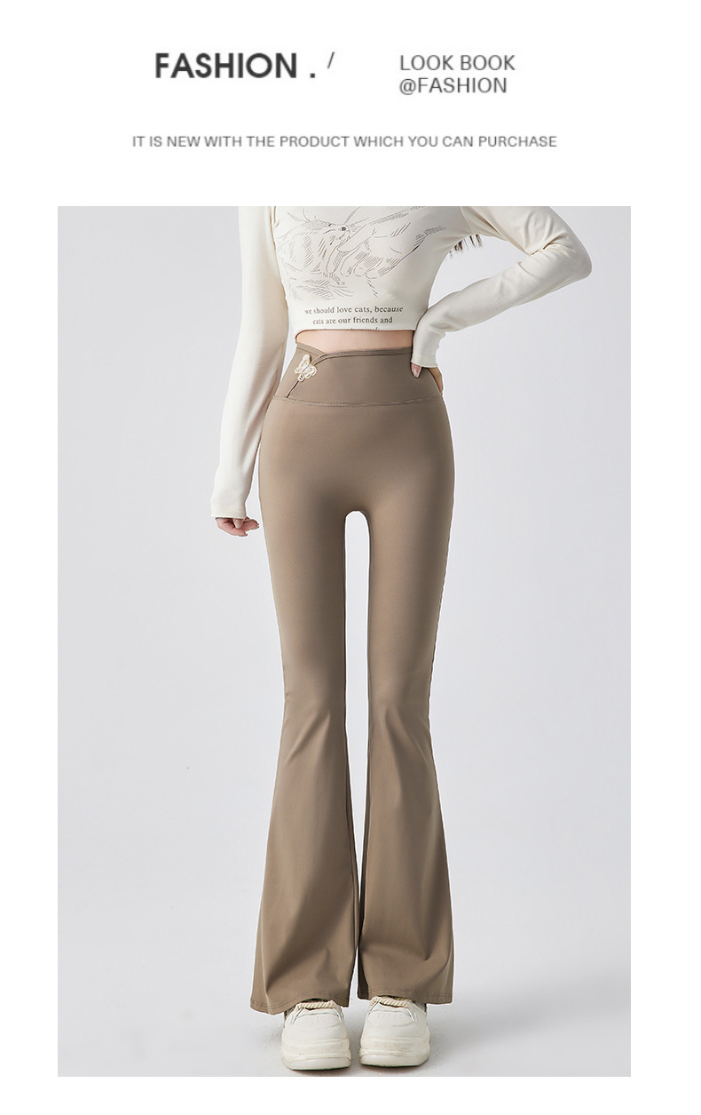 国风微喇裤女高腰喇裤长裤春秋新款外穿鲨鱼裤显瘦拖地高弹马蹄裤详情28