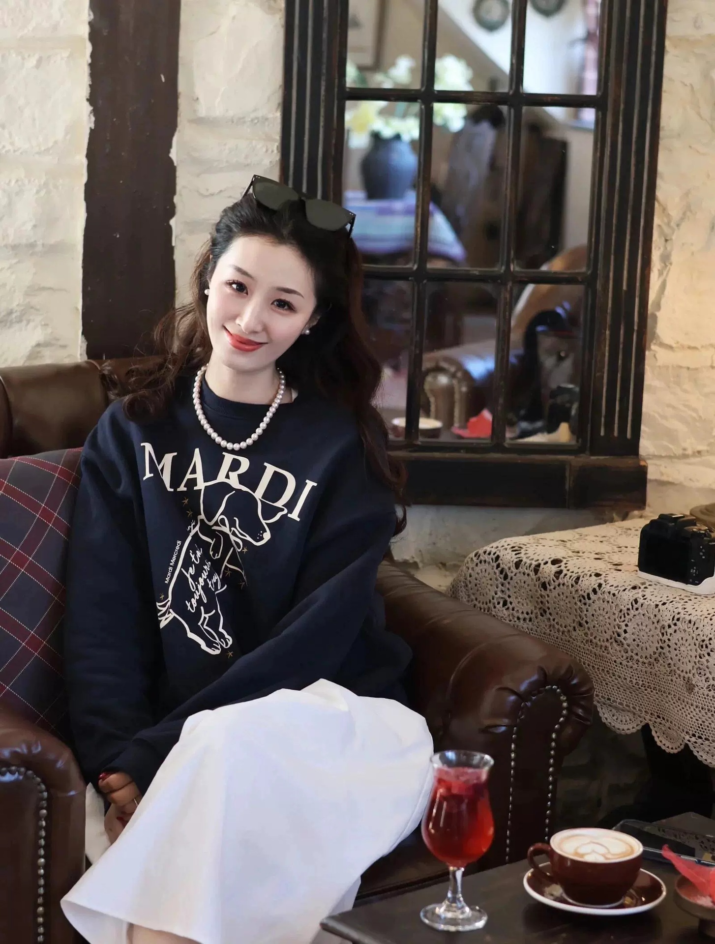 现货韩国潮牌Mardi卫衣女小雏菊24新款印花圆领上衣一件代发详情7