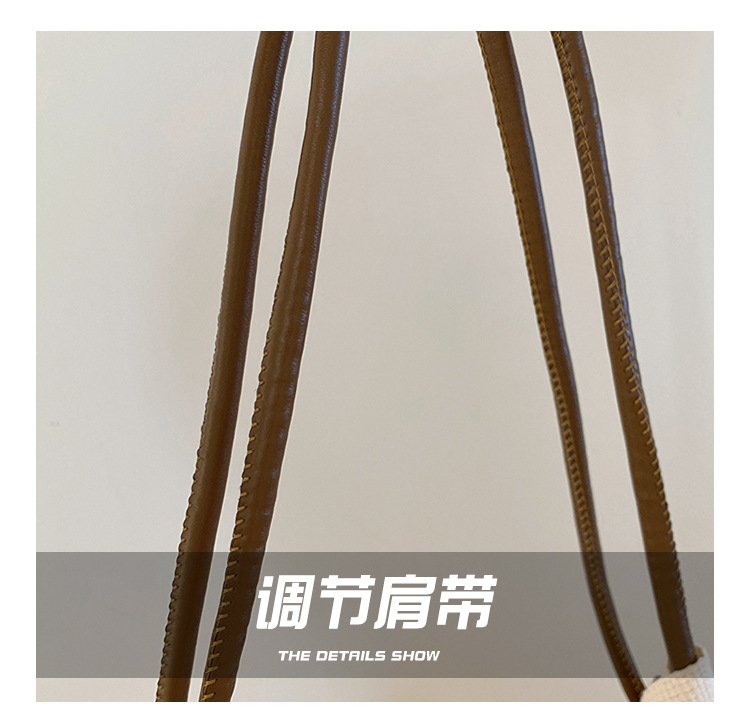 大容量托特包包女2025新款潮复古手提草编包百搭单肩编织包通勤包详情6