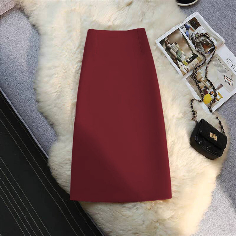 西装半身裙女中长款直筒裙垂坠感夏季2025小个子通勤风开叉包臀裙详情20