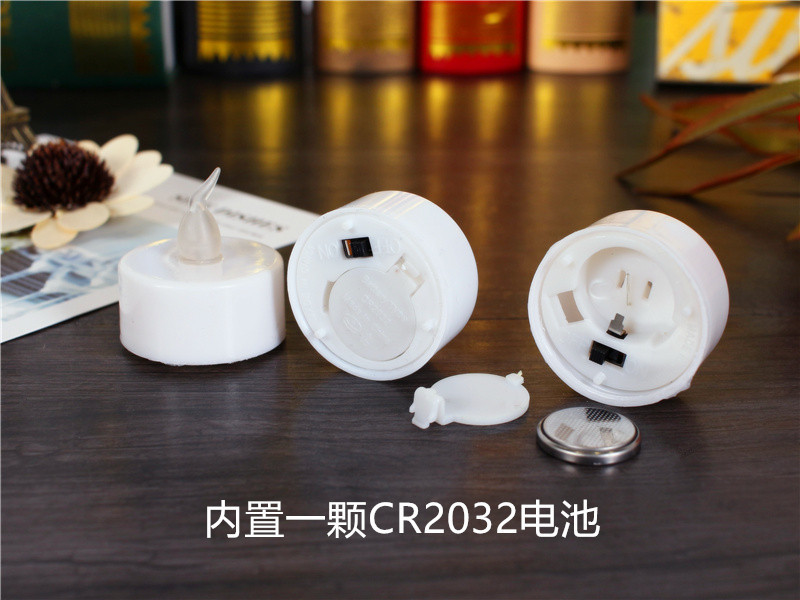 Cross-border craft small tea wax led candle electronic candle lamp CR2032 Birthday party scene decoration props pic 7