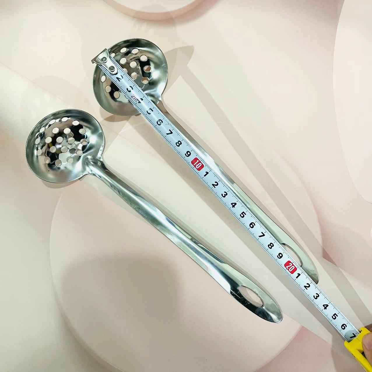 【 Zone 2-10 】6 cm non-magnetic colander 10/ bundle 1000/ piece 6 cm non-magnetic colander stainless steel spoon Household long-handled hot pot spoon spoon colander set pic 1