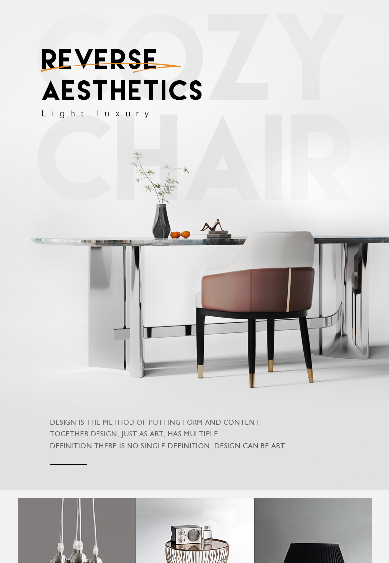 意式餐厅椅猫爪皮革餐桌凳子靠背现代高级感酒店简约洽谈椅极简凳子家具餐椅复古椅子椅子详情1