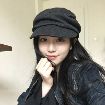 高品质灯芯绒渔夫帽子女秋冬季新款休闲百搭显脸小一帽多戴小礼帽详情3