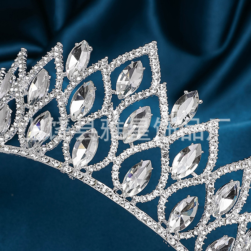 Crystal super glittering wedding dress, hair accessory, stage host, welcome, Baroque queen, bride, wedding headwear, crown pic 5