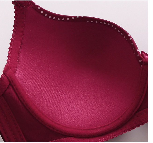 跨境性感少女款内衣女立体杯有钢圈聚拢防下垂C杯文胸套装详情4