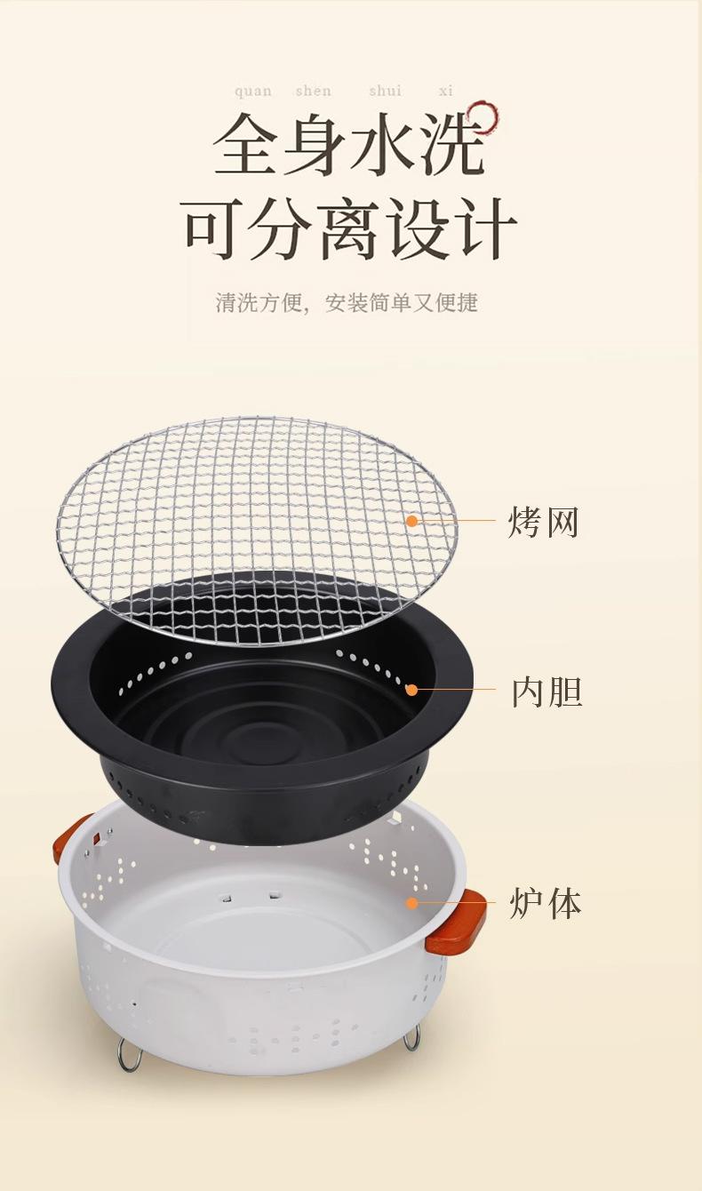 商用烤肠机围炉煮茶燃气烤箱炸油条机烤炉一体机详情18