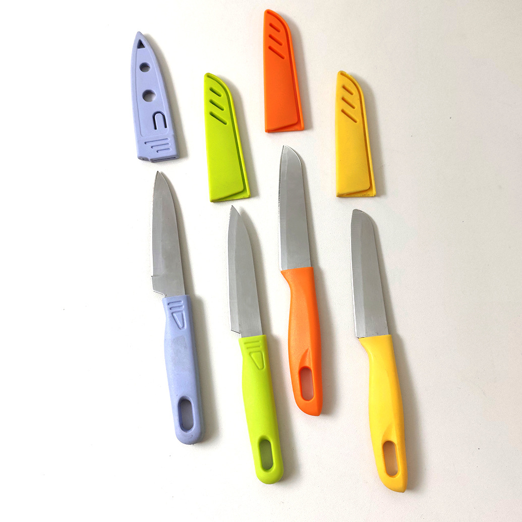 【 Manufacturer 】 Stainless steel, plastic, sharp-handled fruit knives, household fruit peelers, small knives, kitchen knives are dispatched pic 3