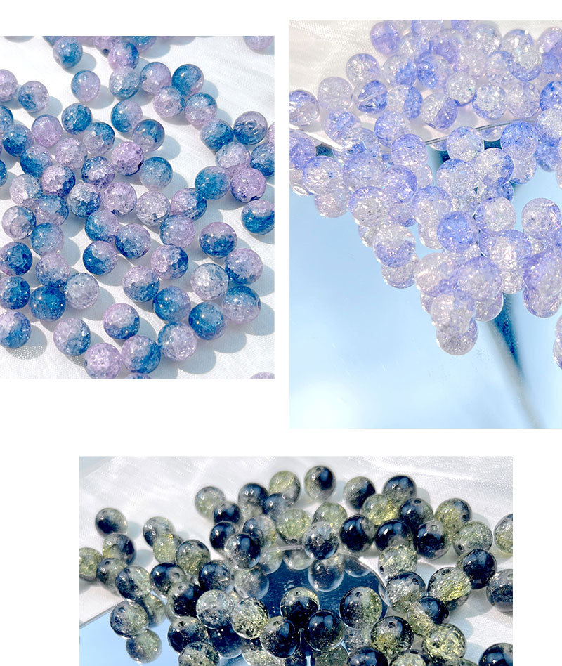 10mm flower-patterned glass bead bracelet, diy accessories, string-beads, loose beads, bracelet, necklace material beads, 2025 new pic 8
