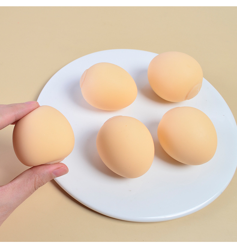 抖音热卖挤压仿真鸡蛋减压面粉慢回弹发泄鸡蛋捏捏乐解压玩具批发详情9