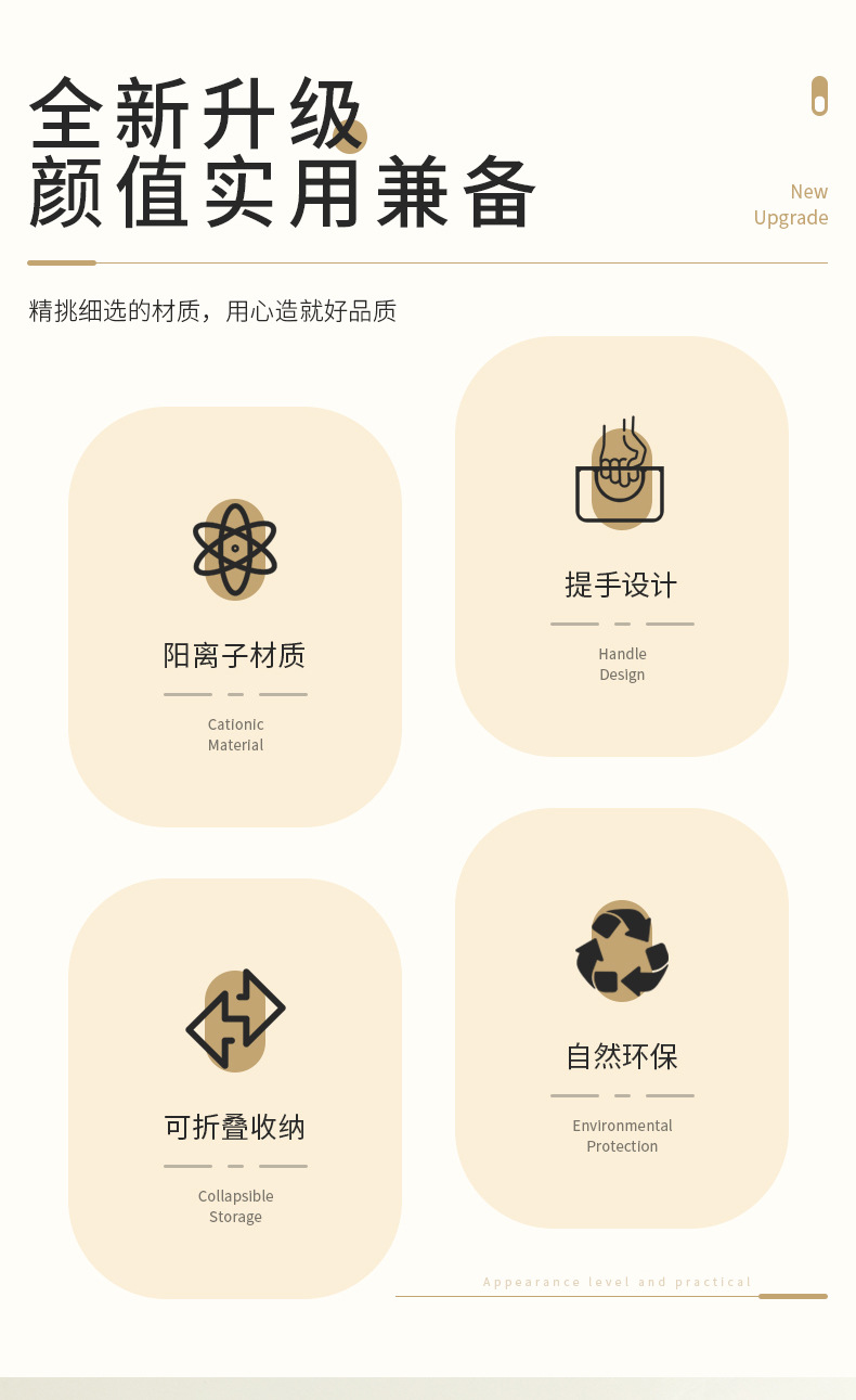 跨境亚马逊脏衣收纳篮浴室布艺三层分类储物筐方形折叠内衣脏衣篓详情2