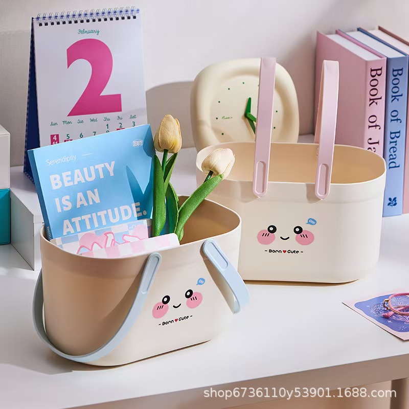 Bath hand-held basket, student toiletries, dry and wet separation, bathroom, bath, dormitory storage, shower basket, small basket pic 5