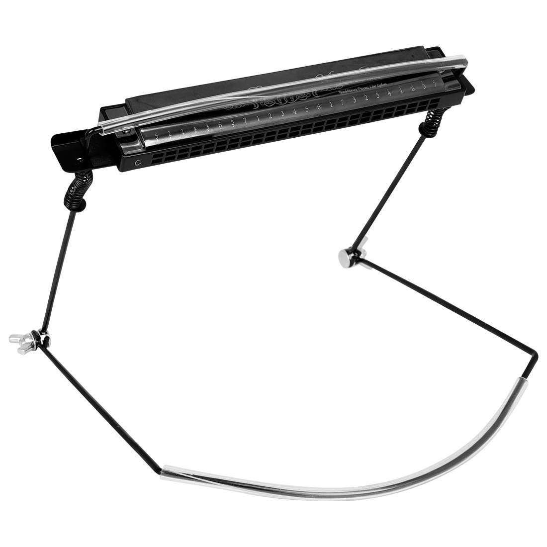 24孔口琴支架金属可调整挂脖式口琴架子专业口琴颈夹演奏口琴夹子详情10