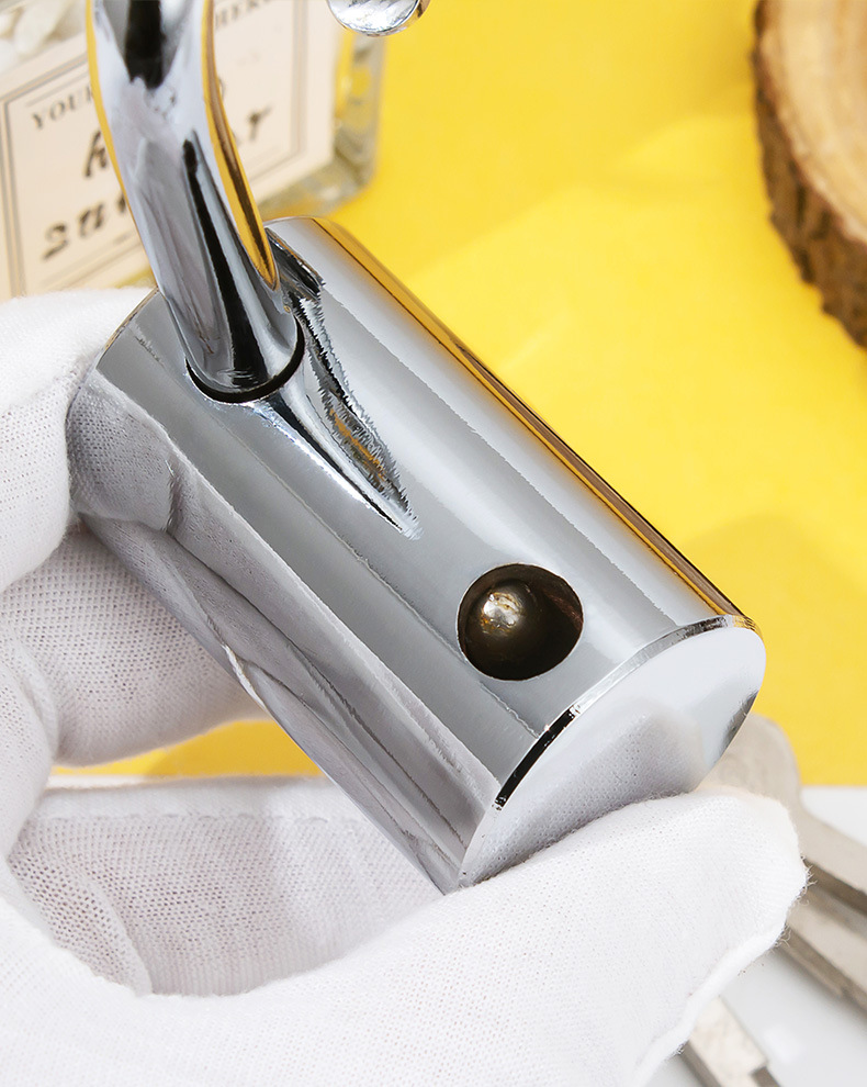 Hammer padlock, hammer blade chrome-plated lock, warehouse door lock head, chain lock, safety padlock pic 8