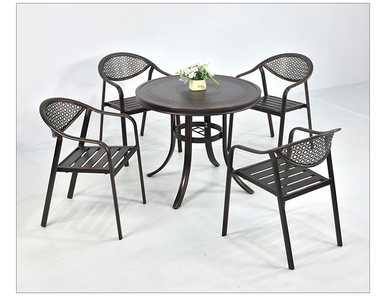 户外椅子休闲单椅室外庭院会议凳子铁艺家用靠背椅阳台铝合金椅详情16