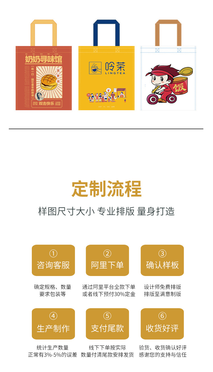 Mid-Autumn Festival non-woven fabric handbag, colorful thickened laminated hairy crab packaging bag, Mid-Autumn Festival gift bag, mooncake packaging bag pic 7