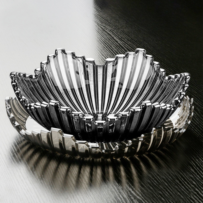 简约轻奢水晶玻璃家用客厅果盘果斗茶几欧式网红款大果盆详情2
