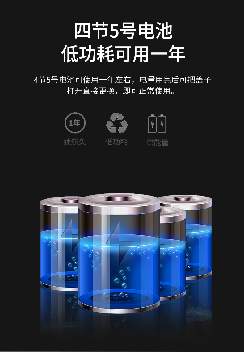 Tongtong Lock Silver and black dual-color smart door lock with facial and fingerprint recognition and blue backlit keyboard pic 16