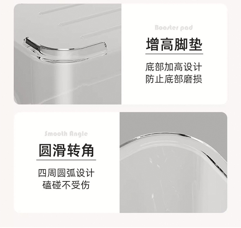 多功能桌面收纳盒化妆品零食透明筐护肤品宿舍床头整理杂物置物架详情14