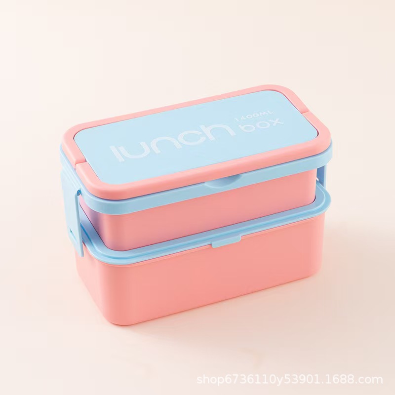 亚马逊大容量PP学生分隔饭盒上班族手提外带可微波加热午餐盒跨境详情4