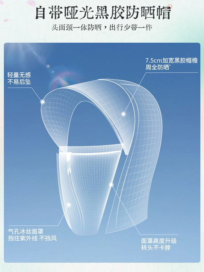 The same style of the sky-blue reef, the original gauze type ice-feel slimming sun-protective garment for women. It dries quickly and is breathable with UPF50+, providing outdoor UV protection pic 10