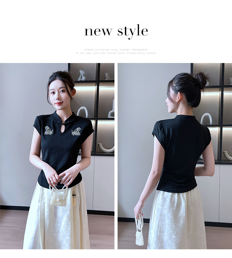 New Chinese-style satin skirt for women in spring and summer, gentle, high-waisted, slimming, large swing, retro jacquard, Chinese-style horse face skirt, Chinese trend pic 30