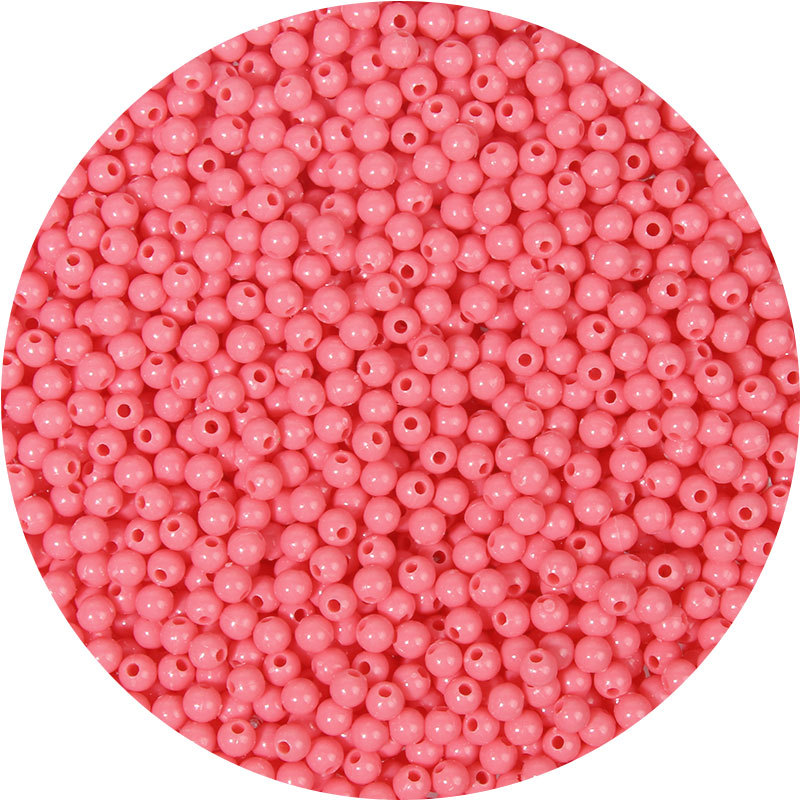 4mm亚克力塑料实色圆珠diy手工串珠手链首饰材料配件配饰散珠批发详情9