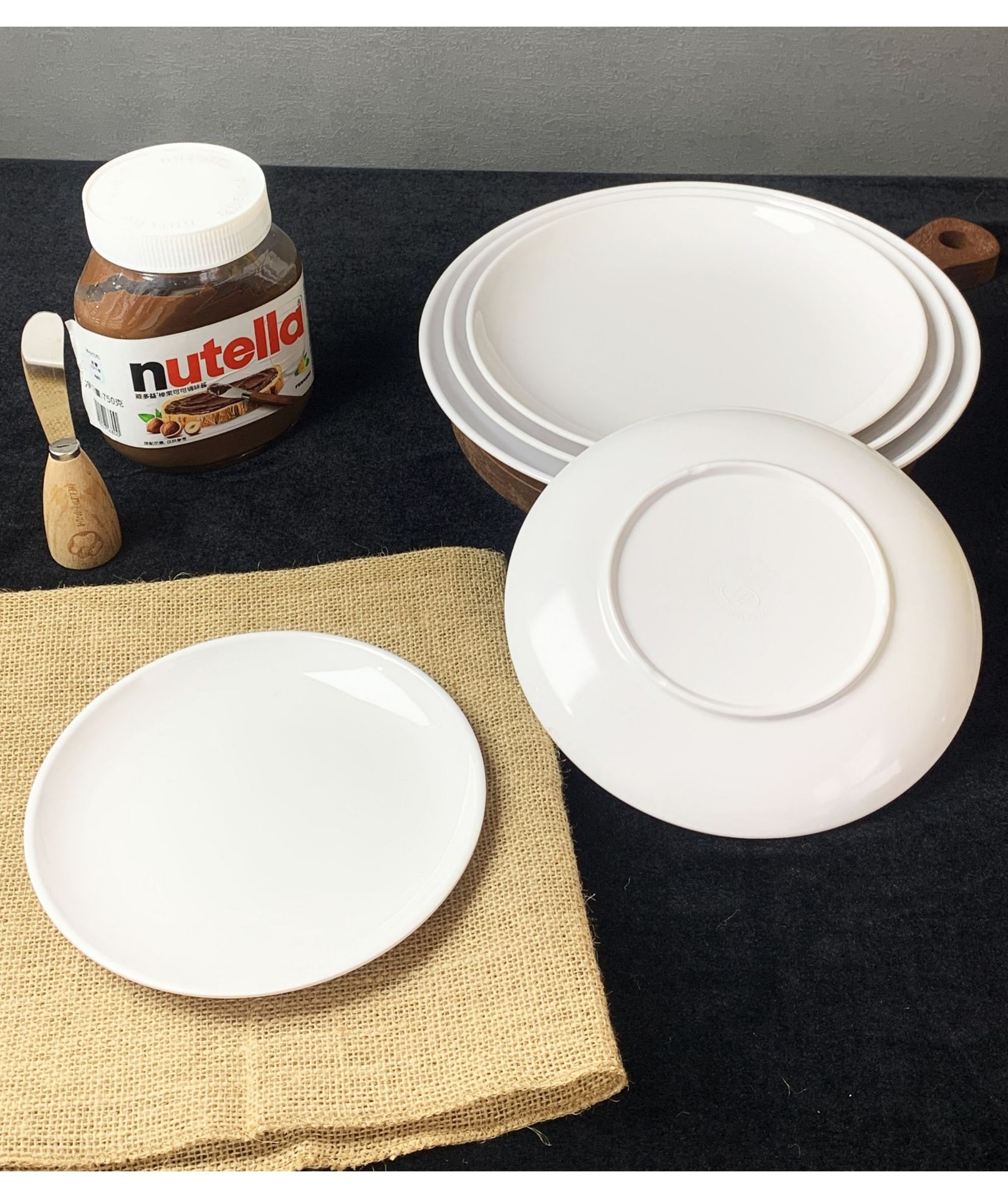 白色盘子密胺餐具圆盘平盘密胺餐盘商用快餐盘圆形西餐盘圆碟批发详情21