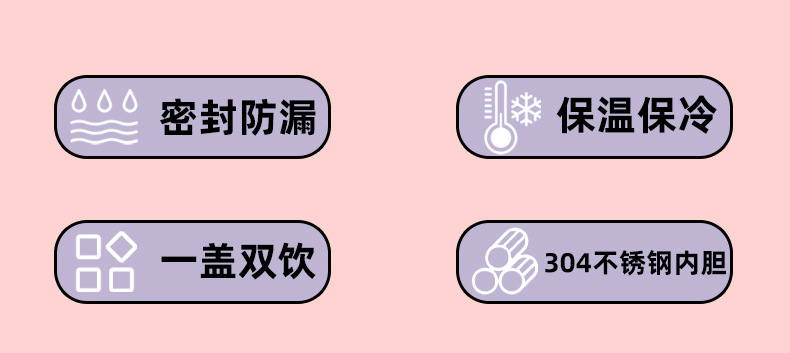 道奇尊爵吸管双饮保温杯男女不锈钢车载手柄冰霸杯学生大容量水杯详情2