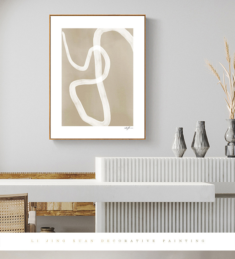 丹麦liveart莫兰迪侘寂风装饰画客厅墙挂画抽象艺术走廊民宿壁画详情13