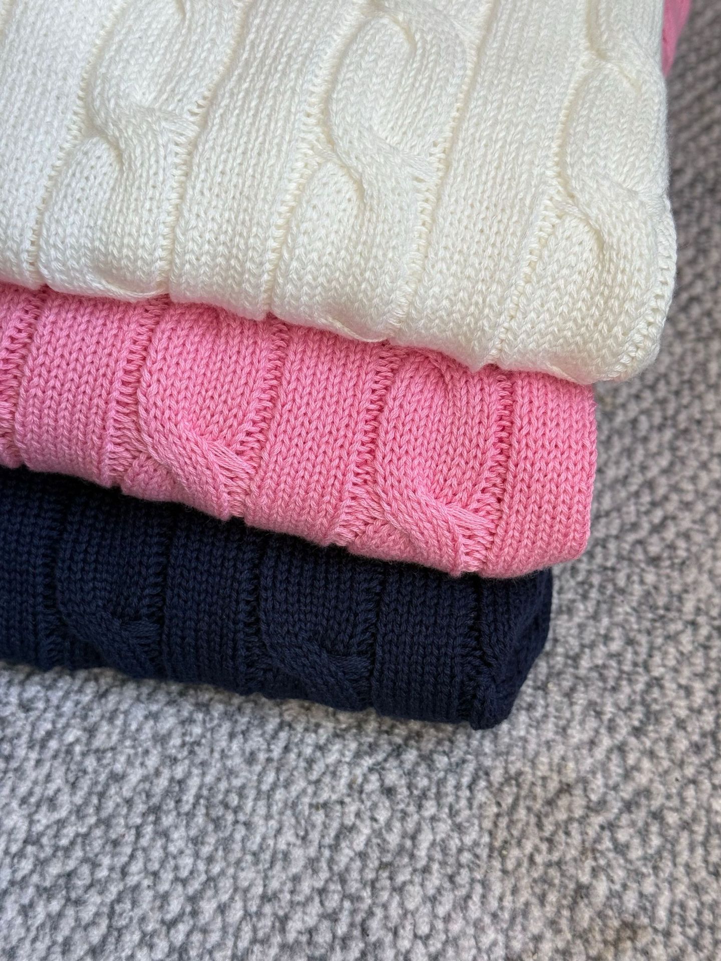 RL拉夫小马标女士经典纯棉短袖圆领麻花针织衫25年新款针织短袖详情14