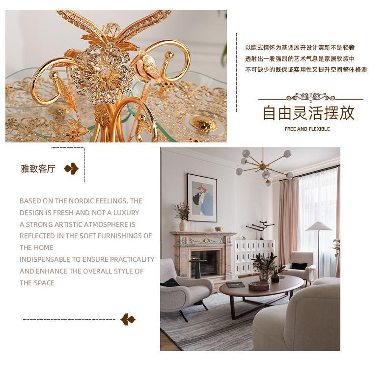 欧式玻璃水果盘创意客厅糖果盆双层三层四层茶几家用酒店KTV摆件详情5