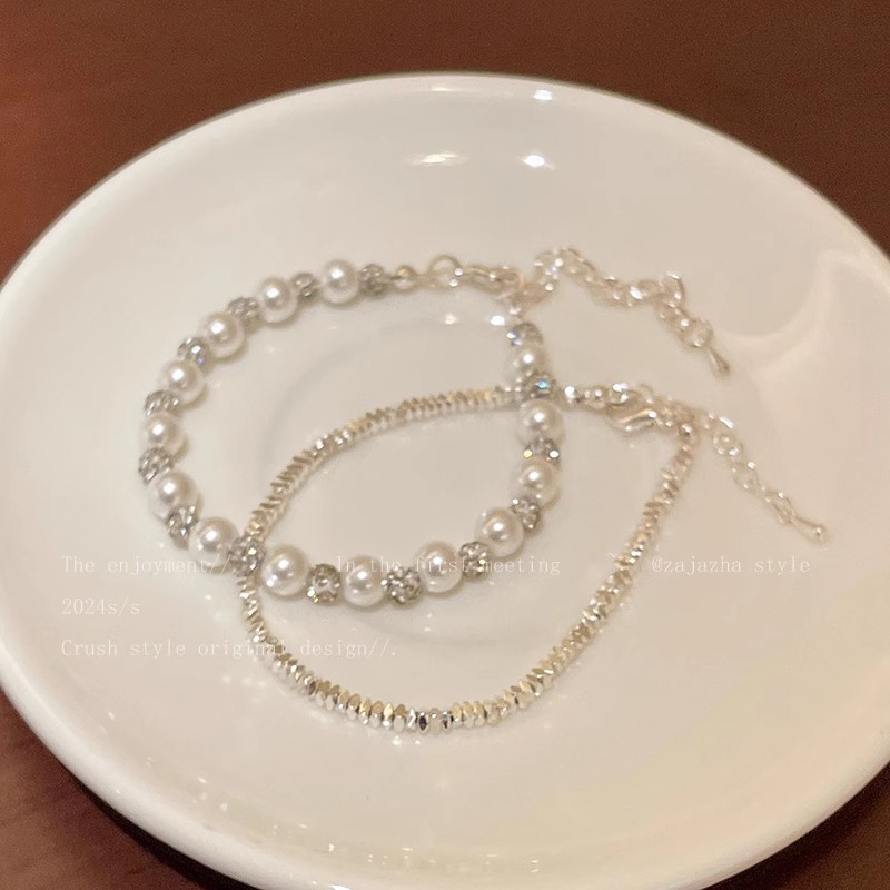 满天星珍珠碎银子串珠手链女冷淡风轻奢高级感小清新学生闺蜜手饰详情24