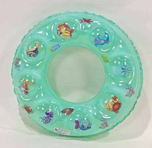 夏季加厚儿童成人充气腋下双气囊双层透明水晶圈游泳圈详情13