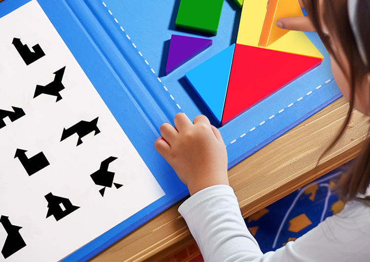 磁性七巧板儿童益智力拼图玩具立体积木巧板拼装小学生一年级详情4