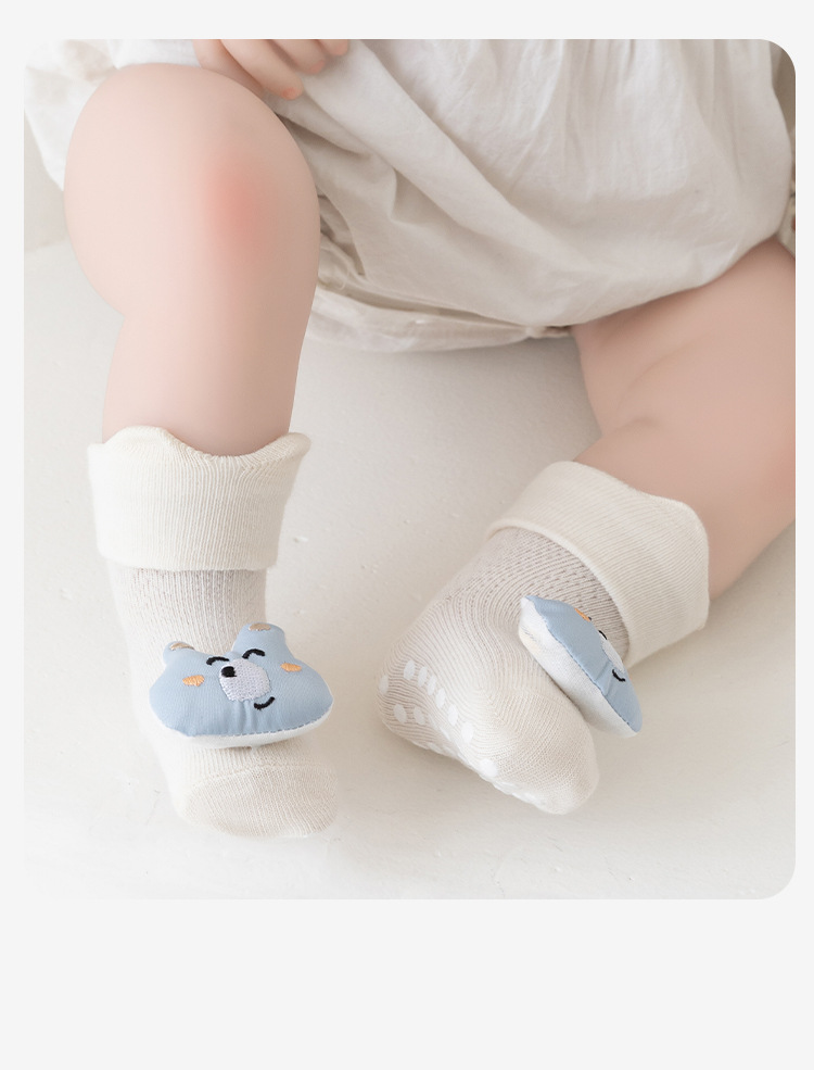 Baby socks, Class a cotton spring and summer new cartoon baby socks, glue anti-slip mid-calf newborn socks for 0-1 year old pic 17