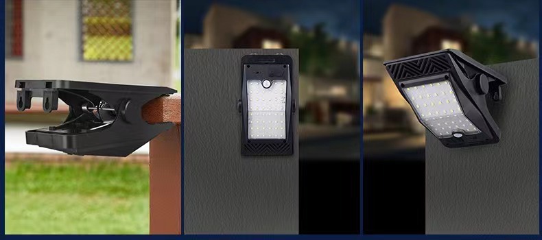 跨境新款太阳能灯太阳能夹子灯露营灯家用花园庭院灯户外感应壁详情11